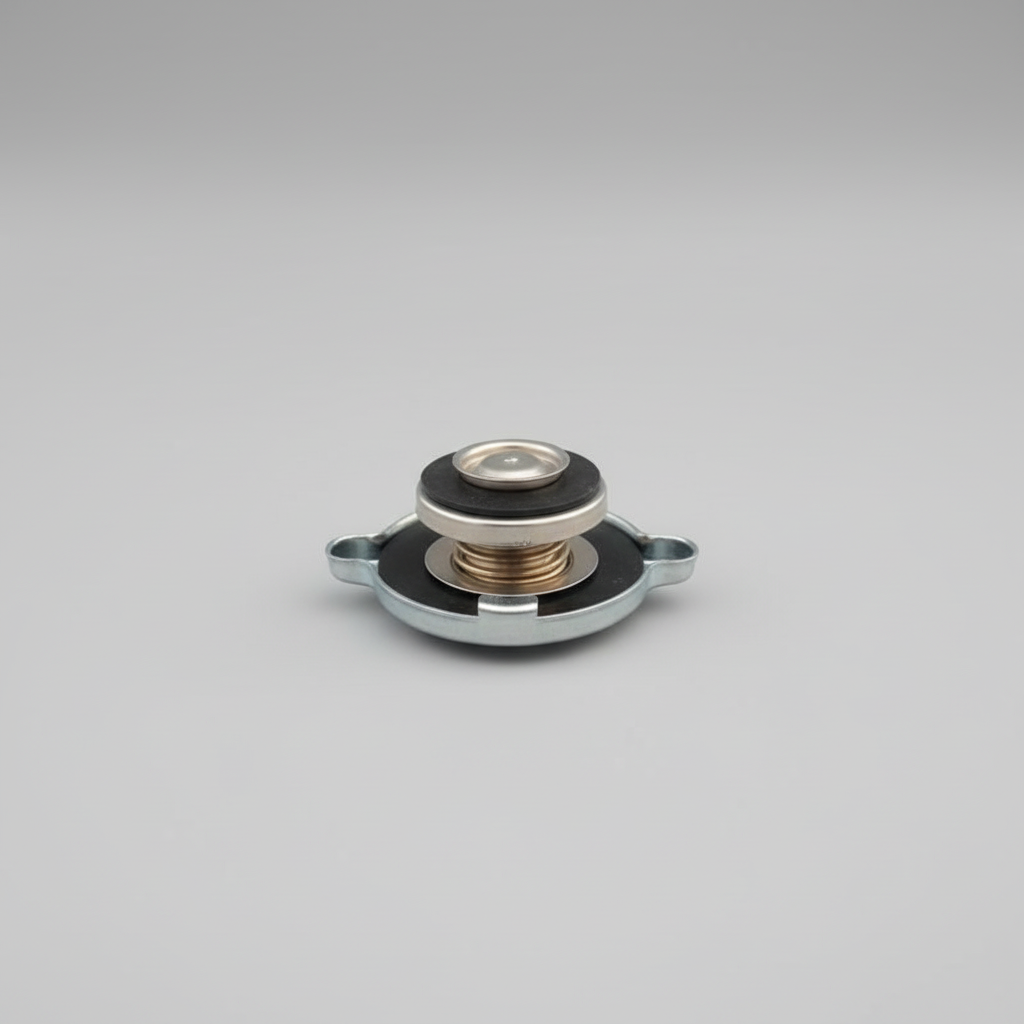 Metallic mechanical component on a white background