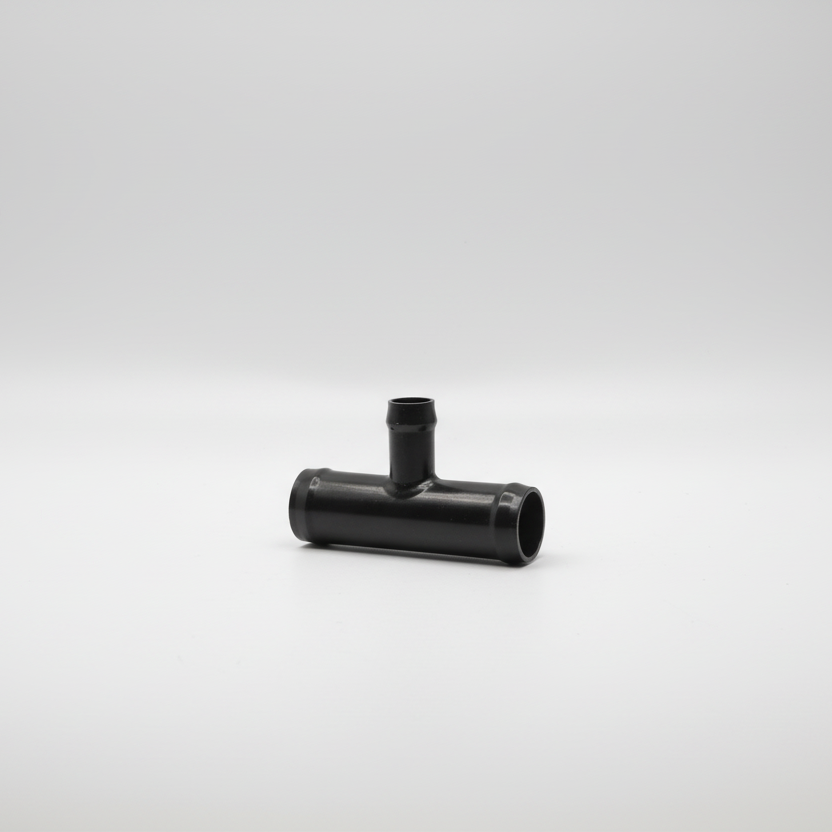 25mm Hose Joiner T-Piece with Branch – Mild Steel Beaded Connector
