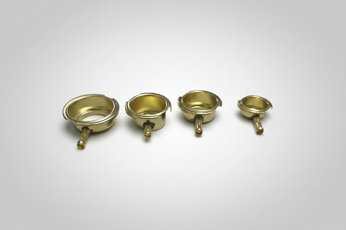 4 brass radiator necks various sizes