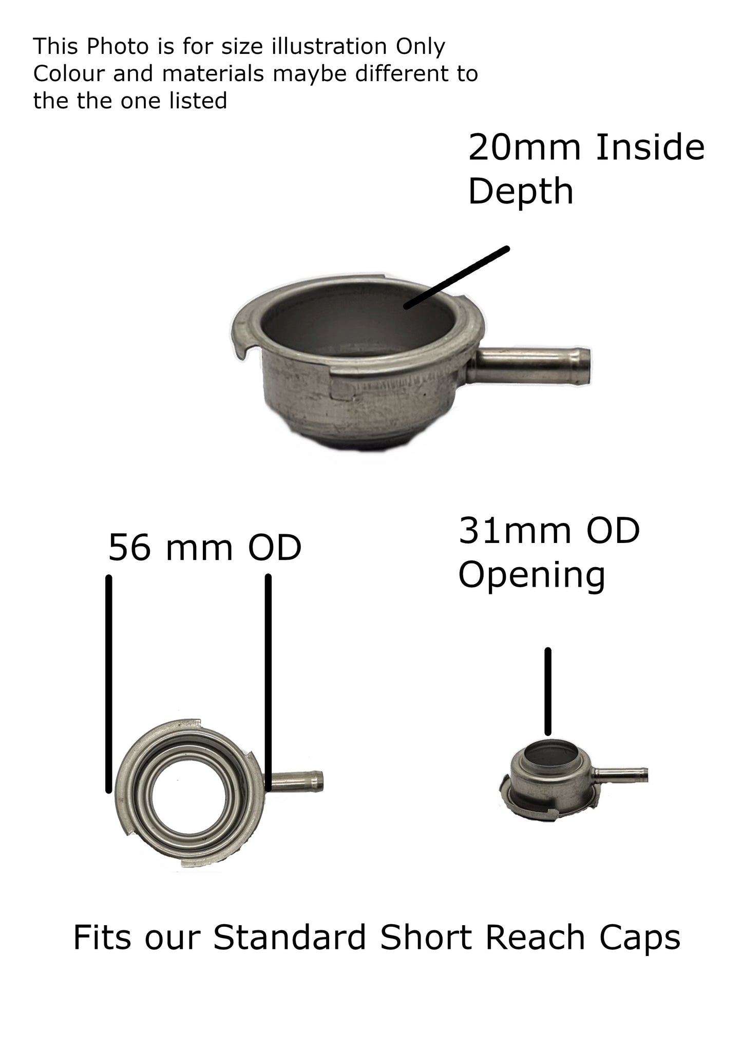 Short Reach Stainless Filler Necks