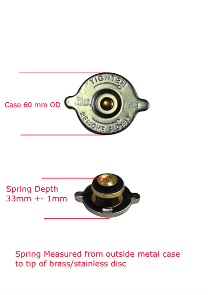 Sizes of the long reach cap