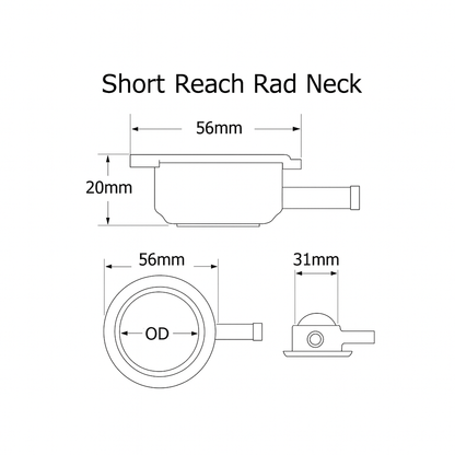 Short Reach Stainless Filler Necks