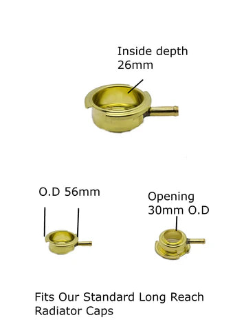 Brass Radiator Filler Necks – Japanese, Standard & Commercial Sizes