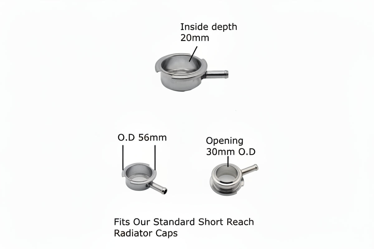 Mini Radiator Fill Neck 304 Stainless Steel Radiator Filler Necks – Small, Short Reach & Comme ...