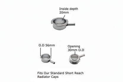 Brass Radiator Filler Necks – Japanese, Standard & Commercial Sizes